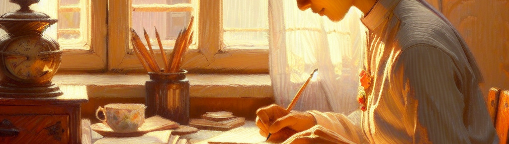 Hình ảnh một cô gái đang du học ở nước Nga, đang ngồi trên bàn học trước cửa sổ, đang viết nhật ký cho mẹ, người mà cô yêu quý nhất trên đời, hình ảnh theo phong cách nghệ thuật của Pixar